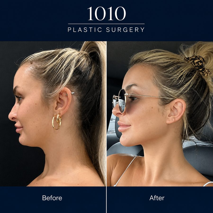 Chin liposuction before and after — 1010 Plastic Surgery