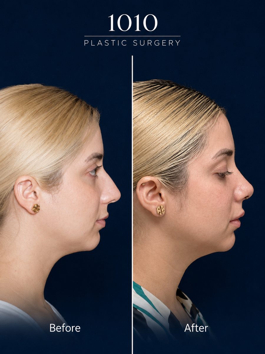 Chin liposuction before and after — 1010 Plastic Surgery